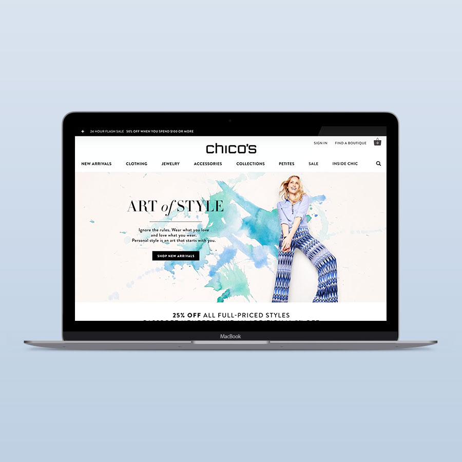 Chicos.com site redesign
